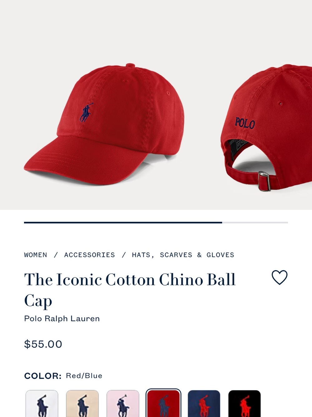 Ralph Lauren | The Iconic Cotton Chino Ball Cap